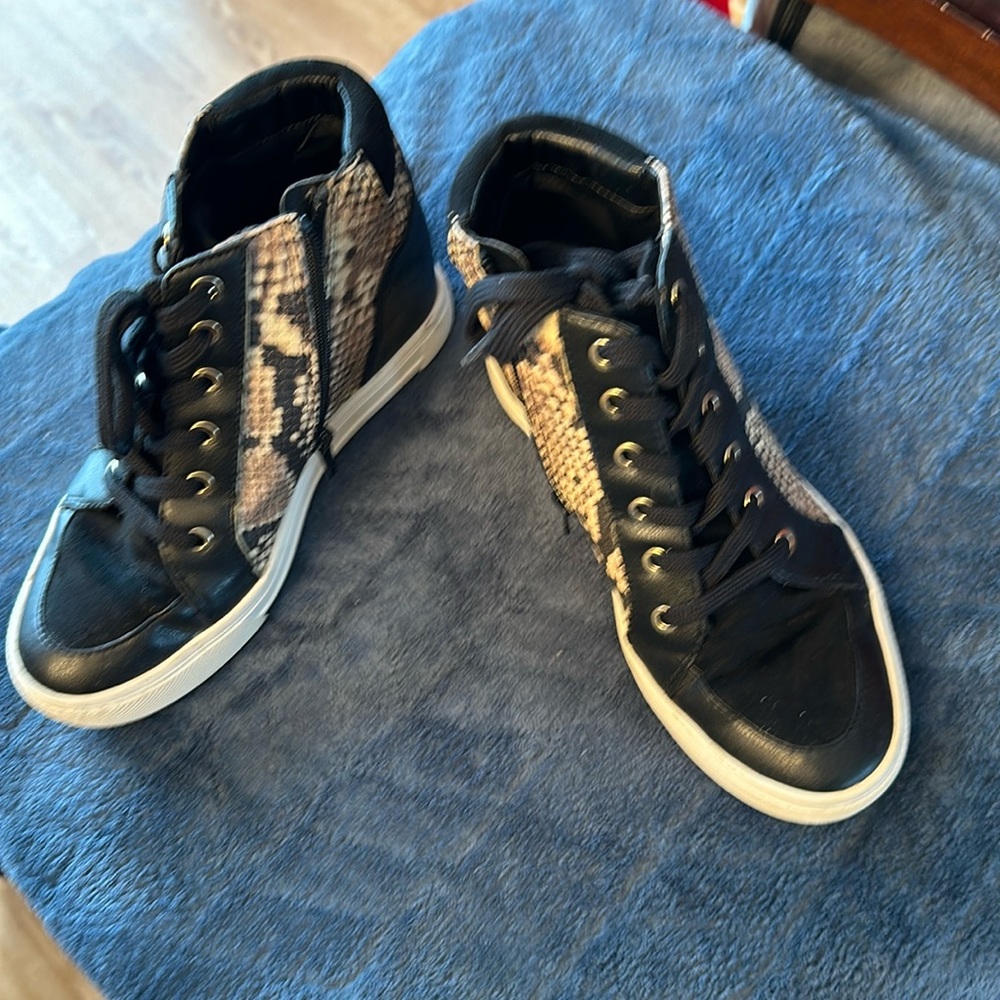 Aldo snakeskin wedge sneakers
